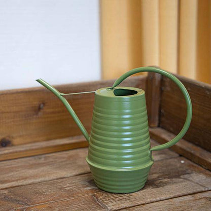 Blumengießkanne Zink – 1  Liter – Grün – Ergonomische Indoor-Gießkanne mit langer Tülle für präzises Gießen 