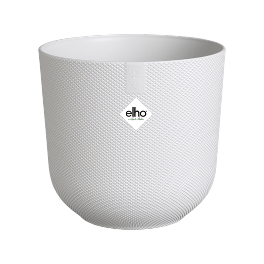 Jazz Pflanztopf Weiß – D23 x H21 – Moderner Blumentopf für Innen & Außen – Eleganter runder Pflanzkübel – Dekorativer Übertopf für Zimmer- & Gartenpflanzen 