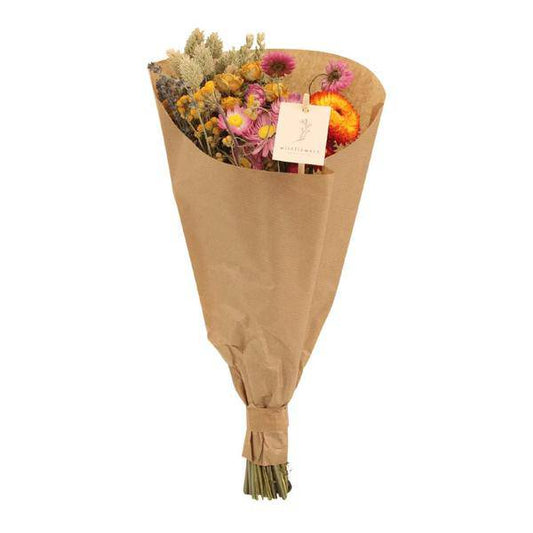 Trockenblumen - Blumenstrauß - Field Bouquet Multi - Trockener Blumenstrauß - 50cm - Ø20cm - 12 Stück 