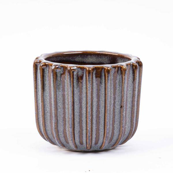 Topfset – Barcelona – 6er-Set – Ø8 cm – Höhe 6,4 cm – Keramik – Warme Erdtöne – Ideal für kleine Zimmerpflanzen & Ableger 