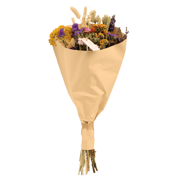 Trockenblumen – Feldblumenstrauß Multi – Bunter Trockenstrauß – ca. Ø25cm ↕60cm – Naturdeko für Innen – Langlebig & Pflegeleicht – Geschenkidee 