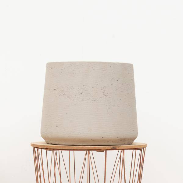 Topf Jumbo Patt Beige Gewaschen – D56cm x H47cm – Moderner Pflanzkübel in Natursteinoptik – Groß, robust & dekorativ – Für Zimmerpflanzen & Außenbereich 
