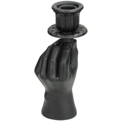 Kerzenständer – Schwarze Hand – 20 cm – Moderner Kerzenhalter aus Polystone – Künstlerische Deko – Design-Kerzenständer für Tisch & Regal 