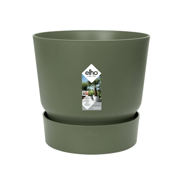 Greenville Pflanztopf Grün – D24 x H23 – Moderner Blumentopf für Innen & Außen – Stilvolles Pflanzgefäß – Eleganter Übertopf für Zimmerpflanzen & Garten 