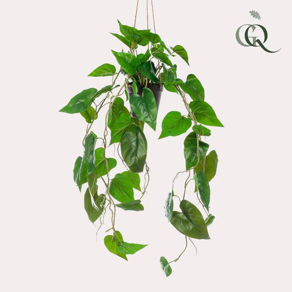 Kunstpflanze - Philodendron Hängepflanze - 80 cm 