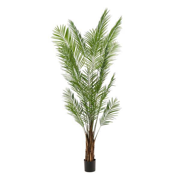 Areca Lutescens Goldpalme – Künstliche Zimmerpflanze – Tropische Palme 240 cm – pflegeleichte Dekoration für Wohnzimmer, Büro & Innenräume 