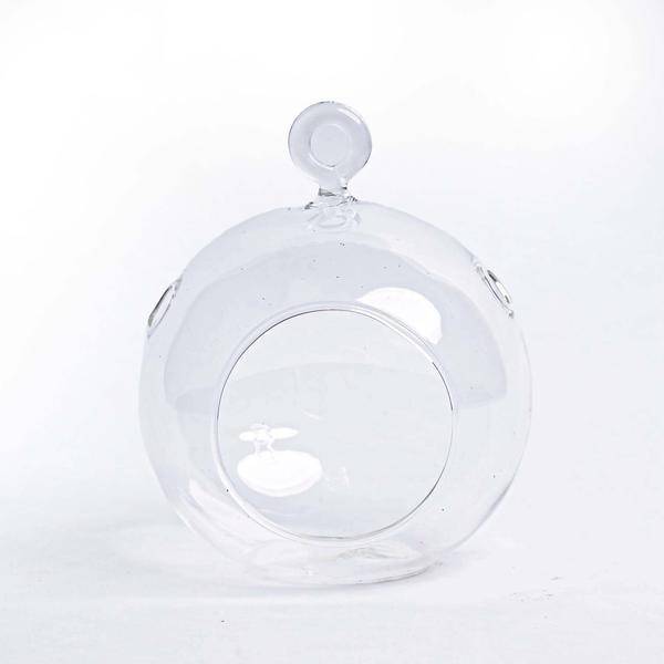 Weihnachtsbaumkugeln aus Glas – 3er-Set – Transparent – Mit Aufhänger – Ø10,5 cm – H8 cm – Edle Weihnachtsdekoration 