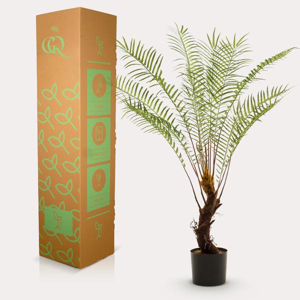 Kunstpflanze Baumfarn – künstlicher Farnbaum – ca. 125cm hoch – naturgetreue Zimmerpflanze für Wohnzimmer, Büro & Deko 