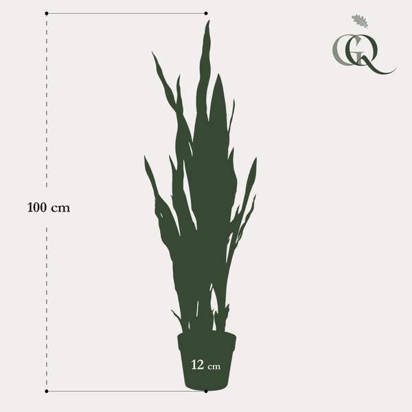 Kunstpflanze - Sanseveria schwarze Koralle - Frauernzunge - 97 cm 