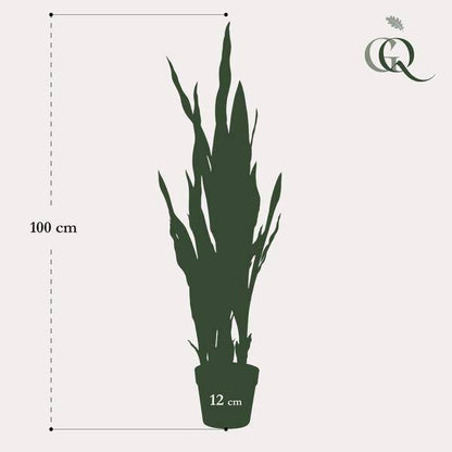 Kunstpflanze - Sanseveria schwarze Koralle - Frauernzunge - 97 cm 