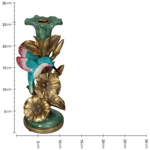 Kerzenständer Kolibri – 26 cm – Detaillierter Kerzenhalter Vogel-Design – Bunte Tischdekoration 