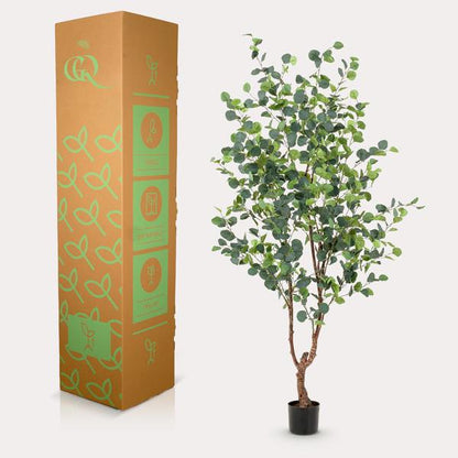 Kunstpflanze - Eukalyptusbaum - Blauer Gummibaum - 180 cm 