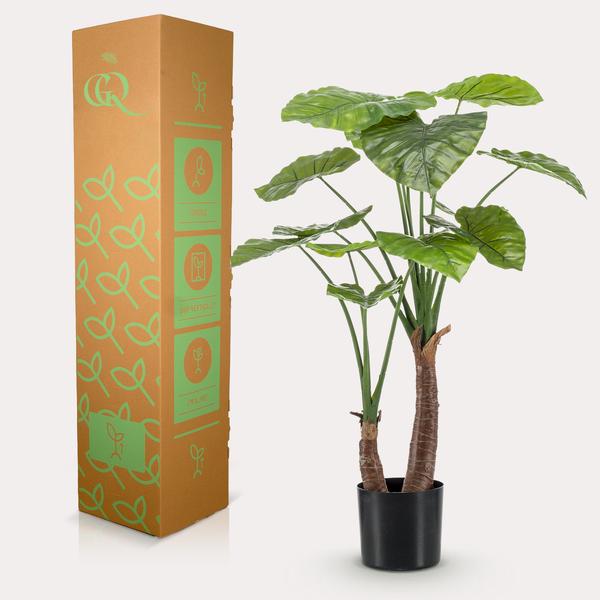 Alocasia – Künstliche Zimmerpflanze – Pfeilblätter – ↕110 cm – Tropische Deko für Wohnzimmer, Flur & Wintergarten 