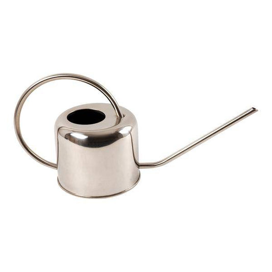 Gießkanne aus rostfreiem Stahl – 1 Liter – langer schmaler Ausguss – ergonomischer Griff – ideal für Zimmer- und Gartenpflanzen 