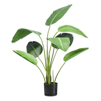 Strelitzia nicolai Paradiesvogelblume – Kunstpflanze – Zimmerpflanze – ↕120cm – Realistische Seidenblätter – Pflegeleicht & Dekorativ 