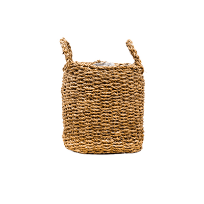Aufbewahrungskorb Bube – 30cm x 27cm – Dekorativer Korb in natürlicher Optik – Vielseitig einsetzbar für Wohnzimmer, Schlafzimmer & Terrasse – Stilvolle Aufbewahrung & Pflanzübertopf 