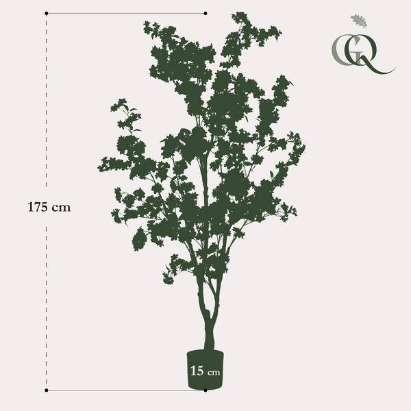 Künstliche Kirschblüte Prunus – Weiß – ↕175cm – Hochwertige Kunstpflanze für Innenräume – Täuschend echt – Dekoration für Wohnzimmer, Büro & Empfang 