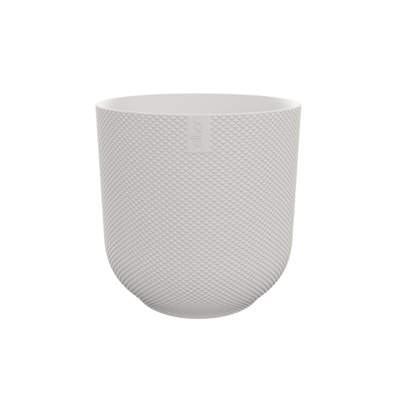 Jazz Pflanztopf Weiß – D26 x H24 – Moderner Blumentopf für Innen & Außen – Eleganter runder Pflanzkübel aus Kunststoff – Stilvolles Pflanzgefäß für Zimmer- & Gartenpflanzen 