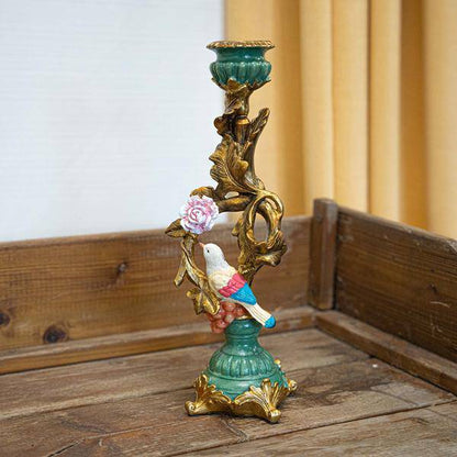 Kerzenständer - Vogel & Blume - 33 cm - Kerzenleuchter 