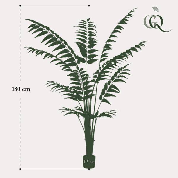 Kunstpflanze - Rumohra Adiantiformis - Lederfarn - 180 cm 