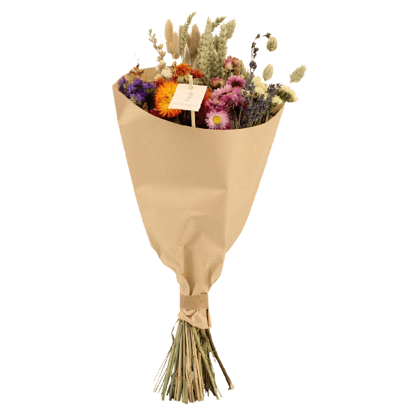 Trockenblumen Feldblumenstrauß Multi – Blumenstrauß – Ø20cm x ↕50cm – Bunte Mischung – Rustikale Deko – Pflegefrei – Für Innen & Außen 