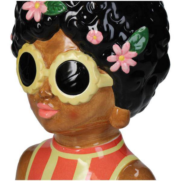Vase - Jenny – Damenfigur aus Dolomit – 22 cm hoch – Skulpturale Dekovase – Künstlerisches Wohnaccessoire – Für Trockenblumen & als Dekoobjekt 