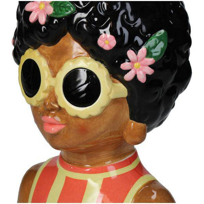 Vase - Jenny – Damenfigur aus Dolomit – 22 cm hoch – Skulpturale Dekovase – Künstlerisches Wohnaccessoire – Für Trockenblumen & als Dekoobjekt 