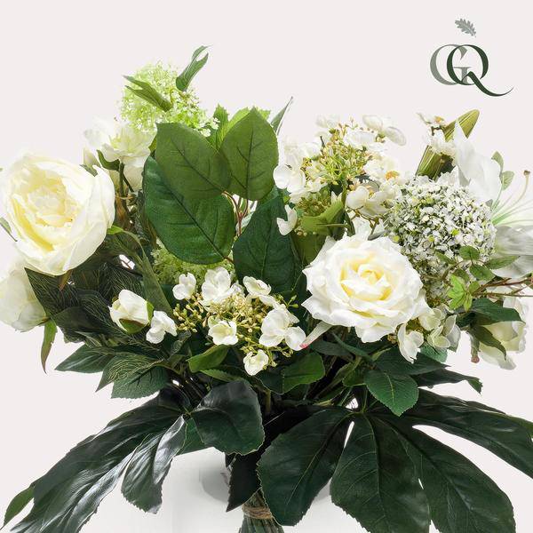 Kunstblumen - Blumenstrauß - Bouquet M - Weißer Traum - 60 cm 