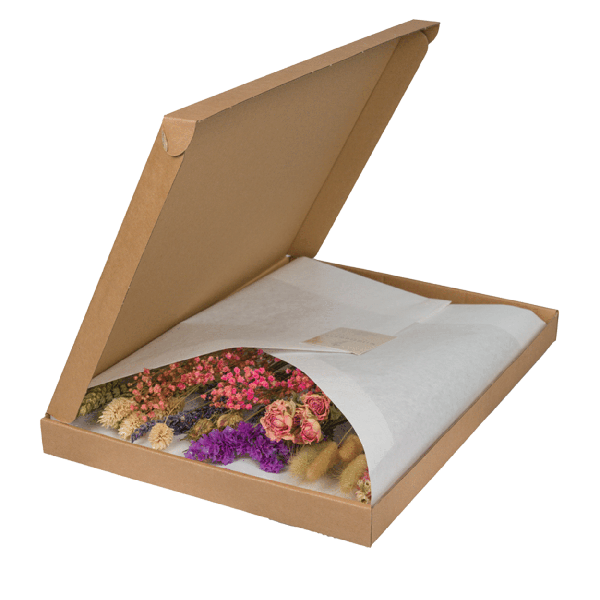 Trockenblumen im Briefkasten Rosa – Eleganter getrockneter Blumenstrauß – Sanfte Weiß-, Beige- & Hellrosa-Töne – Pflegefreie Deko – Perfekt für Innenräume 