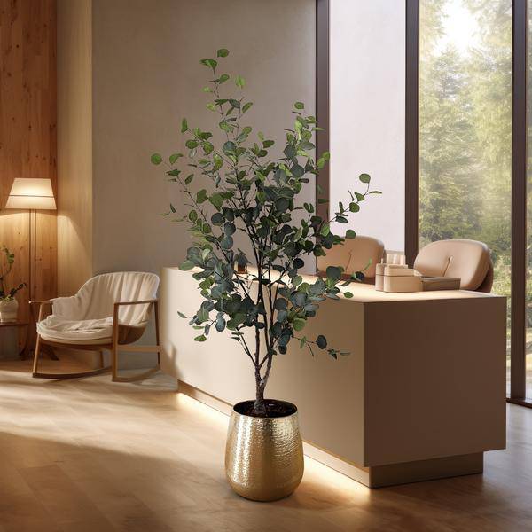 Kunstpflanze - Eukalyptusbaum - Blauer Gummibaum - 180 cm 