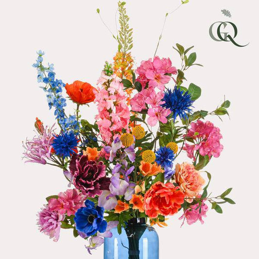Künstlicher Blumenstrauß Luxury Glam – XL Kunstblumen Bouquet – 90cm hoch – Pflegeleichte Deko – Realistischer Look – Eleganter XL-Strauß für Zuhause & Büro 