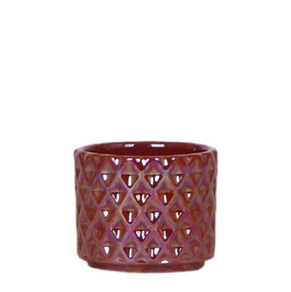 Diamant Perle Dekotopf - Rot - Ø6cm 