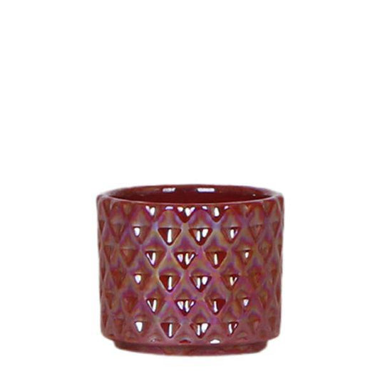 Diamant Perle Dekotopf - Rot - Ø6cm 