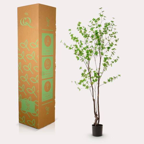 Kunstpflanze Tropaeolum speciosum – Ostindische Kirsche – 210 cm – Realistischer Kunstbaum – Pflegefrei – Für Büro, Wohnzimmer & Wintergarten – Dekobaum mit Natur-Look 