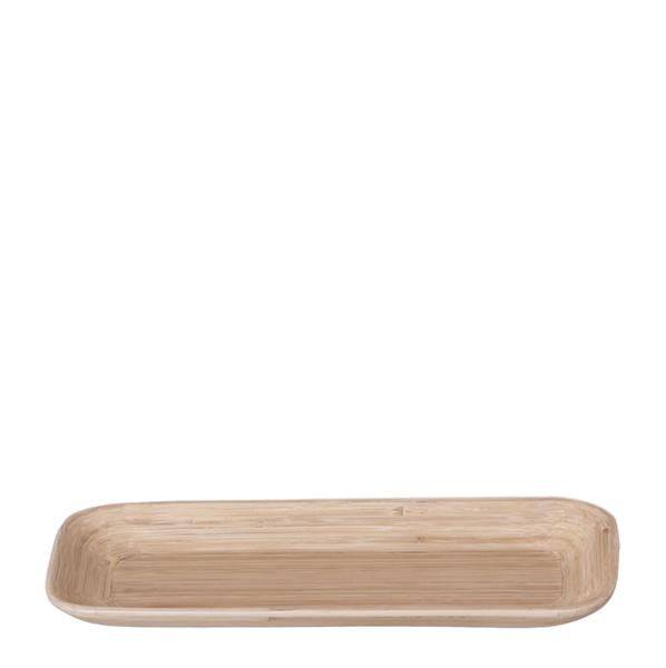 Ovales Tablett aus Bambus – 30cm – Natur-Deko für Pflanzen & Wohnaccessoires – Handlich & stilvoll – Ideal für Blumentöpfe & Pflanzensets 