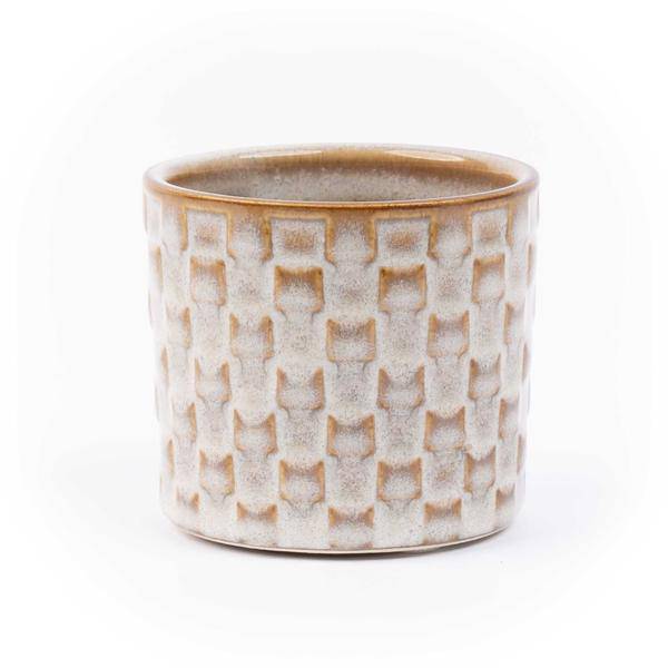Topfset Madrid – 6-teilig – Keramiktöpfe Ø7,2cm x H6,3cm – Mini-Pflanztöpfe mit einzigartigen Mustern – Boho & Modern 