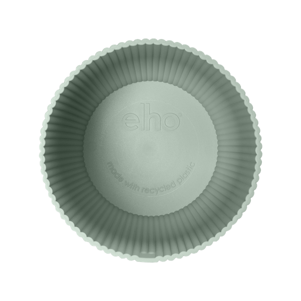 Pflanztopf Vibes Fold – Grün – D14cm x H13cm – Moderner Blumentopf mit Rillenstruktur – Mit Wasserablauf – Dekorativer Übertopf für Zimmerpflanzen – Für Wohnzimmer, Fensterbank & Büro 
