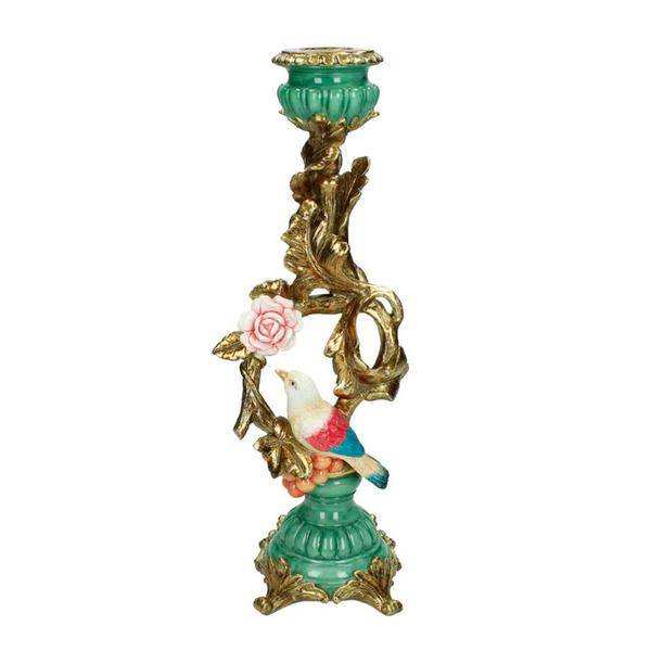 Kerzenständer - Vogel & Blume - 33 cm - Kerzenleuchter 