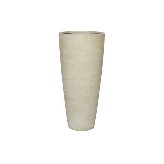 Topf Dax Beige Washed XL – Pflanzkübel Ø47cm x H100cm – Moderner Übertopf in Beige mit Used-Look – Wetterfest & Robust – Ideal für große Zimmer- und Gartenpflanzen 
