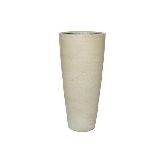 Topf Dax Beige Washed XL – Pflanzkübel Ø47cm x H100cm – Moderner Übertopf in Beige mit Used-Look – Wetterfest & Robust – Ideal für große Zimmer- und Gartenpflanzen 