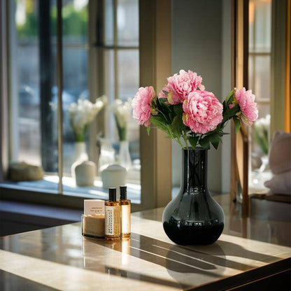 Künstliche Blumenstrauß Pfingstrosen Hellrosa – 5 Stück je 65cm – Realistische Kunstblumen – Romantischer Deko Blumenstrauß – Langlebige & pflegeleichte Dekoration für Zuhause, Büro & Events 