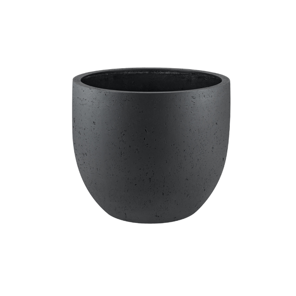 Pflanztopf Grigio New Egg – Anthrazit – D65cm x H54cm – Extra großer Blumentopf in Betonoptik – Mit Wasserablauf – Für Innen & überdachte Außenbereiche – Fabien Design 