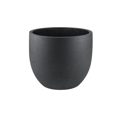 Pflanztopf Grigio New Egg – Anthrazit – D65cm x H54cm – Extra großer Blumentopf in Betonoptik – Mit Wasserablauf – Für Innen & überdachte Außenbereiche – Fabien Design 