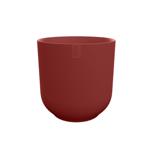 Jazz Pflanztopf Rot – D23 x H21 – Moderner Blumentopf für Innen & Außen – Eleganter runder Pflanzkübel – Dekorativer Übertopf für Zimmer- & Gartenpflanzen 