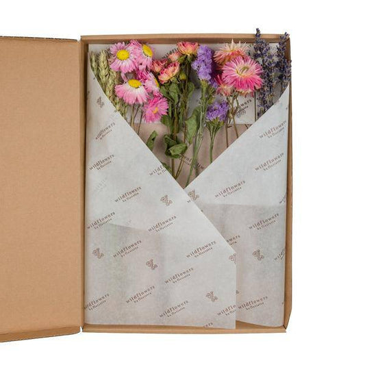 Getrocknete Blumen – Blumen im Briefkasten – Rosa – 5 Sträuße – ↕30cm – Langlebig & pflegeleicht – Geschenkidee & Dekoration 