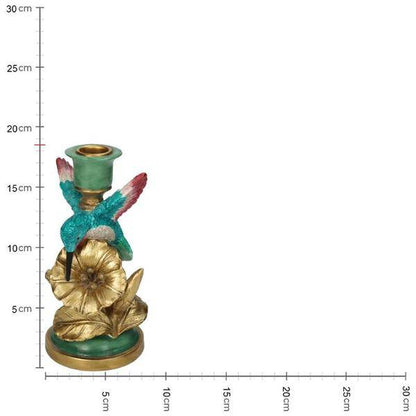 Kerzenständer Kolibri – 17 cm – Kompakter Vogel-Kerzenhalter – Verspieltes Design für Tisch & Regal 
