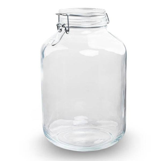 Flaschengarten Glas – Weck-Topf 5L – Ø31 cm, Höhe 28 cm – Terrarium-Gefäß aus recyceltem Glas – Mit Bügelverschluss 