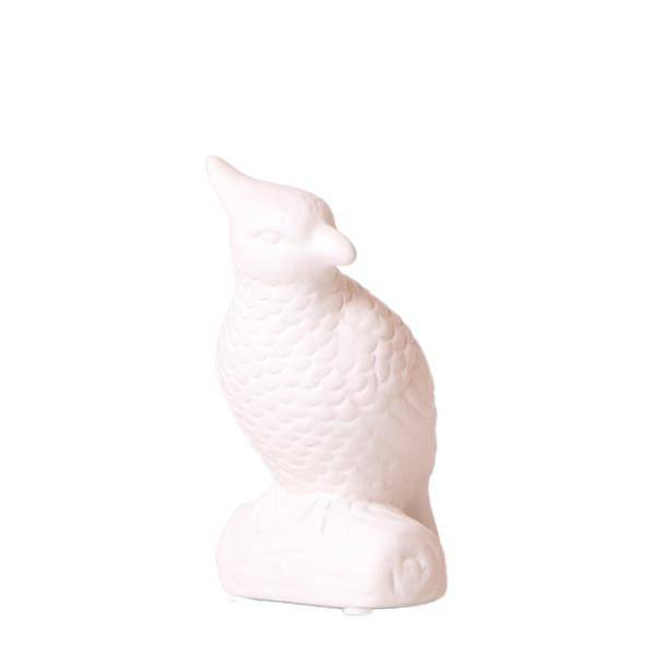 Deko-Skulptur Kakadu – Weiß – H12cm – Ornament aus Polystone – Vogel auf Stab – Dekofigur für Zimmerpflanzen & Blumentöpfe 