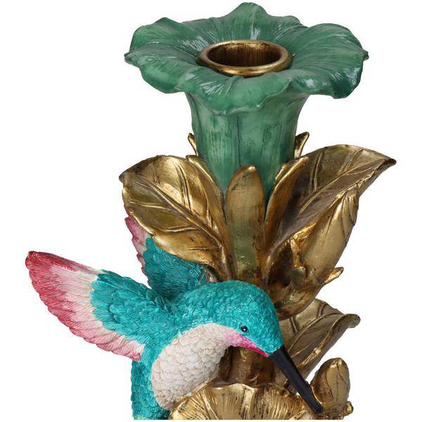 Kerzenständer Kolibri – 26 cm – Detaillierter Kerzenhalter Vogel-Design – Bunte Tischdekoration 