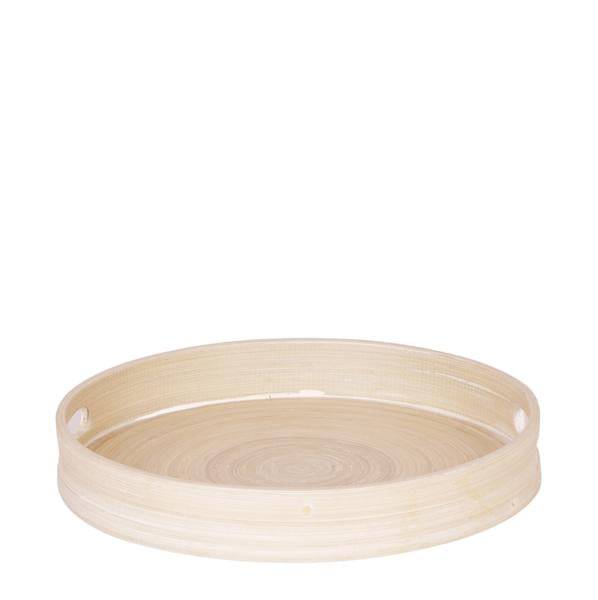Dekorative Bambusschale – Rund – Ø30cm – Natürliches Tablett für Pflanzen, Töpfe & Wohnaccessoires – Schlicht & vielseitig kombinierbar 